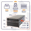 Conjunto Cama Box Molas Ensacadas Preston Cinza Solteiro 96x203x71