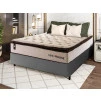 Conjunto Cama Box Molas Ensacadas Quartzo Marrom Casal 138x188x71