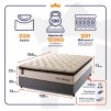 Conjunto Cama Box Molas Ensacadas Quartzo Marrom Casal 138x188x71