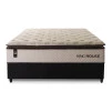 Conjunto Cama Box Molas Ensacadas Quartzo Marrom Casal 138x188x71