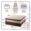 Conjunto Cama Box Molas Ensacadas Quartzo Marrom Casal 138x188x71