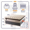 Conjunto Cama Box Molas Ensacadas Quartzo Marrom King 193x203x71