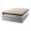 Conjunto Cama Box Molas Ensacadas Quartzo Marrom King 193x203x71
