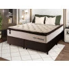 Conjunto Cama Box Molas Ensacadas Quartzo Marrom King 193x203x71