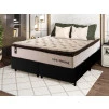 Conjunto Cama Box Molas Ensacadas Quartzo Marrom Queen 158x198x71