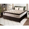 Conjunto Cama Box Molas Ensacadas Quartzo Marrom Queen 158x198x71