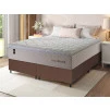 Conjunto Cama Box Molas Ensacadas Roma Bege King 193x203x71