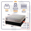 Conjunto Cama Box Molas Ensacadas Roma Bege King 193x203x71