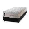 Conjunto Cama Box Molas Ensacadas Roma Bege Solteiro 96x203x71