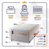 Conjunto Cama Box Molas Ensacadas Roma Bege Solteiro 96x203x71