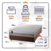 Conjunto Cama Box Molas Ensacadas Sheffield Bege Casal 138x188x65