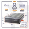 Conjunto Cama Box Molas Ensacadas Sheffield Cinza King 193x203x65