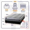 Conjunto Cama Box Molas Ensacadas Sheffield Cinza King 193x203x65