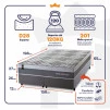 Conjunto Cama Box Molas Ensacadas Sheffield Cinza Queen 158x198x65