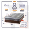 Conjunto Cama Box Molas Ensacadas Sheffield Cinza Viúva 128x188x65