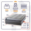 Conjunto Cama Box Molas Ensacadas Sheffield Cinza Viúva 128x188x65