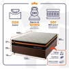 Conjunto Cama Box Molas Ensacadas Sirius Preto Casal 138x188x65