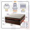 Conjunto Cama Box Molas Ensacadas Sirius Preto King 193x203x65