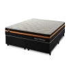 Conjunto Cama Box Molas Ensacadas Sirius Preto Queen 158x198x65