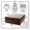 Conjunto Cama Box Molas Ensacadas Sirius Preto Queen 158x198x65