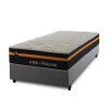 Conjunto Cama Box Molas Ensacadas Sirius Preto Solteiro 88x188x65
