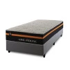 Conjunto Cama Box Molas Ensacadas Sirius Preto Solteiro 96x203x65
