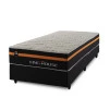 Conjunto Cama Box Molas Ensacadas Sirius Preto Solteiro 96x203x65
