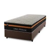 Conjunto Cama Box Molas Ensacadas Sirius Preto Solteiro 96x203x65
