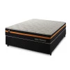 Conjunto Cama Box Molas Ensacadas Sirius Preto Viúva 128x188x65