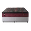 Conjunto Cama Box Molas Ensacadas Toronto Vermelho King 193x203x66