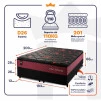 Conjunto Cama Box Molas Ensacadas Toronto Vermelho King 193x203x66