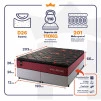 Conjunto Cama Box Molas Ensacadas Toronto Vermelho King 193x203x66