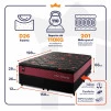 Conjunto Cama Box Molas Ensacadas Toronto Vermelho Queen 158x198x66