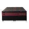 Conjunto Cama Box Molas Ensacadas Toronto Vermelho Queen 158x198x66