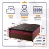 Conjunto Cama Box Molas Ensacadas Toronto Vermelho Queen 158x198x66