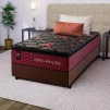 Conjunto Cama Box Molas Ensacadas Toronto Vermelho Solteiro 88x188x66