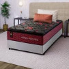 Conjunto Cama Box Molas Ensacadas Toronto Vermelho Solteiro 88x188x66