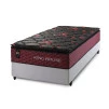 Conjunto Cama Box Molas Ensacadas Toronto Vermelho Solteiro 88x188x66