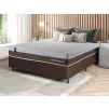 Conjunto Cama Box Molas Ensacadas Venice Marrom Casal 138x188x60