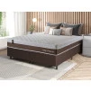 Conjunto Cama Box Molas Ensacadas Venice Marrom King 193x203x60