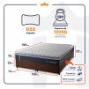 Conjunto Cama Box Queen Dakota Preto 158x198x57 Espuma D33