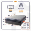 Conjunto Cama Box Queen Dakota Preto 158x198x57 Espuma D33