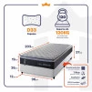 Conjunto Cama Box Solteiro Dakota Preto 96x203x57 Espuma D33