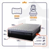 Conjunto Cama Box Viúva Dakota Preto 128x188x57 Espuma D33
