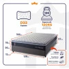 Conjunto Cama Box Viúva Dakota Preto 128x188x57 Espuma D33