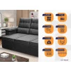 Sofá Retrátil Reclinável 4 lugares com molas 2,30m Quantum Suede Velut Cinza - King House