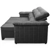Sofá Retrátil Reclinável 4 lugares com molas 2,30m Quantum Suede Velut Cinza - King House