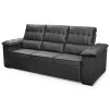 Sofá Retrátil Reclinável 4 lugares com molas 2,30m Quantum Suede Velut Cinza - King House