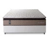 Conjunto Cama Box Espuma Atlanta Bege Casal 138x188x62