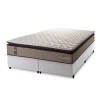 Conjunto Cama Box Espuma Atlanta Bege Queen 158x198x62